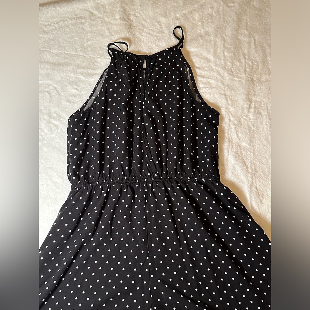 Black and White Polk Dot Romper